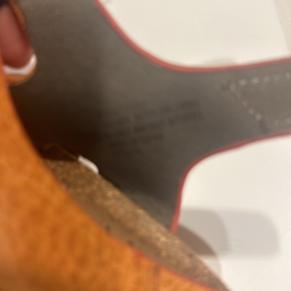 Bionica Sorena orange lace up sandals heel slip resistant leather upper & lining - Picture 10 of 10